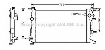 AVA QUALITY COOLING rt2460 -  Радиатор, охлаждение двигателя